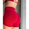 imageAUROLA Side Pockets Influence Shorts 45 Squat Proof Seamless Workout Shorts for Women Gym Running Yoga ShortsChili Red