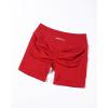 imageAUROLA Side Pockets Influence Shorts 45 Squat Proof Seamless Workout Shorts for Women Gym Running Yoga ShortsChili Red
