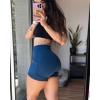 imageAUROLA Side Pockets Influence Shorts 45 Squat Proof Seamless Workout Shorts for Women Gym Running Yoga ShortsEnsign Blue