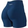 imageAUROLA Side Pockets Influence Shorts 45 Squat Proof Seamless Workout Shorts for Women Gym Running Yoga ShortsEnsign Blue
