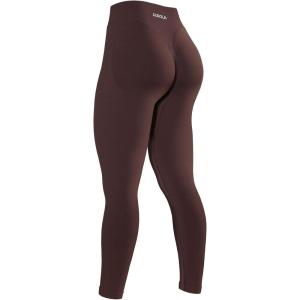 imageAUROLA Influence Workout Leggings for Women Seamless Compression Tummy Control Leggings Mid Rise Yoga PantsCinnamon