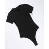 imageAUROLA Everyday Crew Neck Bodysuits ShirtsGoing Out Short Sleeve Casual Basic Stretchy Fashion One PieceBlack