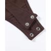imageAUROLA Everyday Crew Neck Bodysuits ShirtsGoing Out Short Sleeve Casual Basic Stretchy Fashion One PieceBrown Stone