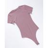 imageAUROLA Everyday Crew Neck Bodysuits ShirtsGoing Out Short Sleeve Casual Basic Stretchy Fashion One PieceDawn Pink