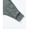 imageAUROLA Everyday Crew Neck Bodysuits ShirtsGoing Out Short Sleeve Casual Basic Stretchy Fashion One PieceGreen Pine