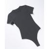 imageAUROLA Everyday Crew Neck Bodysuits ShirtsGoing Out Short Sleeve Casual Basic Stretchy Fashion One PieceGrey Nights