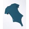 imageAUROLA Everyday Crew Neck Bodysuits ShirtsGoing Out Short Sleeve Casual Basic Stretchy Fashion One PieceLake Blue