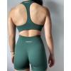 imageAUROLA Power Racerback Sport Bra for WomenSeamless Padded Active Workout Gym Yoga Crop Tank TopEden Green