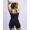 imageAUROLA Power Romper for Women Workout Yoga Gym Seamless One Piece Racerback Jumpsuit Tummy Control Padded Sports Bra1 Black