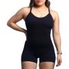 imageAUROLA Power Romper for Women Workout Yoga Gym Seamless One Piece Racerback Jumpsuit Tummy Control Padded Sports Bra1 Black