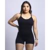 imageAUROLA Power Romper for Women Workout Yoga Gym Seamless One Piece Racerback Jumpsuit Tummy Control Padded Sports Bra1 Black