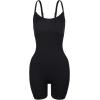 imageAUROLA Power Romper for Women Workout Yoga Gym Seamless One Piece Racerback Jumpsuit Tummy Control Padded Sports Bra1 Black