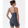 imageAUROLA Power Romper for Women Workout Yoga Gym Seamless One Piece Racerback Jumpsuit Tummy Control Padded Sports Bra1 Dark Grey