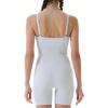 imageAUROLA Power Romper for Women Workout Yoga Gym Seamless One Piece Racerback Jumpsuit Tummy Control Padded Sports Bra1 Smokey Grey