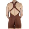 imageAUROLA Power Romper for Women Workout Yoga Gym Seamless One Piece Racerback Jumpsuit Tummy Control Padded Sports BraCappuccino