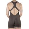 imageAUROLA Power Romper for Women Workout Yoga Gym Seamless One Piece Racerback Jumpsuit Tummy Control Padded Sports BraChestnut Brown
