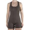 imageAUROLA Power Romper for Women Workout Yoga Gym Seamless One Piece Racerback Jumpsuit Tummy Control Padded Sports BraChestnut Brown