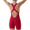 imageAUROLA Power Romper for Women Workout Yoga Gym Seamless One Piece Racerback Jumpsuit Tummy Control Padded Sports BraChili Red