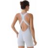 imageAUROLA Power Romper for Women Workout Yoga Gym Seamless One Piece Racerback Jumpsuit Tummy Control Padded Sports BraSmokey Grey