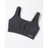 imageAUROLA Power Sports Bras for Women  Push Up Workout Bra Square Neck Yoga Bra Padded Low Impact Gym Bra Crop TopDark Grey