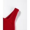 imageAUROLA Power Sports Bras for Women  Push Up Workout Bra Square Neck Yoga Bra Padded Low Impact Gym Bra Crop TopFlame Red