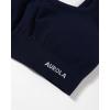 imageAUROLA Power Sports Bras for Women  Push Up Workout Bra Square Neck Yoga Bra Padded Low Impact Gym Bra Crop TopNaval Academy