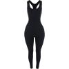 imageAUROLA Power Workout Jumpsuit for Women Yoga Gym Seamless One Piece Racerback Tummy Control Padded Bra JumpsuitBlack