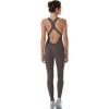imageAUROLA Power Workout Jumpsuit for Women Yoga Gym Seamless One Piece Racerback Tummy Control Padded Bra JumpsuitChestnut Brown
