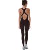 imageAUROLA Power Workout Jumpsuit for Women Yoga Gym Seamless One Piece Racerback Tummy Control Padded Bra JumpsuitCoffee Bean