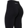 imageAUROLA Power Workout Leggings for Women Tummy Control Squat Proof Ribbed Thick Seamless Scrunch Active PantsBlack