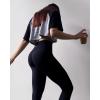 imageAUROLA Power Workout Leggings for Women Tummy Control Squat Proof Ribbed Thick Seamless Scrunch Active PantsBlack