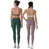 imageAUROLA Power Workout Leggings for Women Tummy Control Squat Proof Ribbed Thick Seamless Scrunch Active PantsEden Green