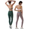imageAUROLA Power Workout Leggings for Women Tummy Control Squat Proof Ribbed Thick Seamless Scrunch Active PantsEden Green