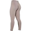 imageAUROLA Power Workout Leggings for Women Tummy Control Squat Proof Ribbed Thick Seamless Scrunch Active PantsSet Blacknatural