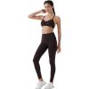 imageAUROLA Power Workout Leggings for Women Tummy Control Squat Proof Ribbed Thick Seamless Scrunch Active PantsSet Chocolate Tortechestnut Brown