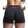 imageAUROLA Power Workout Shorts for Women Tummy Control Squat Proof Ribbed Thick Seamless Scrunch Active ShortCoal Grey