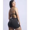 imageAUROLA Power Workout Shorts for Women Tummy Control Squat Proof Ribbed Thick Seamless Scrunch Active ShortCoal Grey