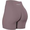 imageAUROLA Power Workout Shorts for Women Tummy Control Squat Proof Ribbed Thick Seamless Scrunch Active ShortPackblackChocolate TorteMocha