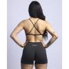 imageAUROLA Power Workout Shorts for Women Tummy Control Squat Proof Ribbed Thick Seamless Scrunch Active ShortPackblackChocolate TorteMocha