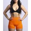 imageAUROLA Power Workout Shorts for Women Tummy Control Squat Proof Ribbed Thick Seamless Scrunch Active ShortPersimmon Orange