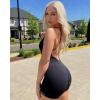 imageAUROLA Strapy Romper for Women Workout Yoga Gym Seamless One Piece Jumpsuit Tummy Control Padded Sports BraBlack