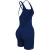 imageAUROLA Strapy Romper for Women Workout Yoga Gym Seamless One Piece Jumpsuit Tummy Control Padded Sports BraPageant Blue