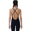 imageAUROLA Women Jumpsuits for Workout Yoga Gym Seamless Strappy One Piece Padded Bra BodysuitsJumpsuits Black