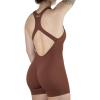 imageAUROLA Power Romper for Women Workout Yoga Gym Seamless One Piece Racerback Jumpsuit Tummy Control Padded Sports BraCappuccino