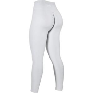 imageAUROLA Power Workout Leggings for Women Tummy Control Squat Proof Ribbed Thick Seamless Scrunch Active PantsBlanc De Blanc