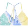 imageAUROLA Mercury Workout Sports Bras Women Athletic Removable Padded Backless Strapy Minimal Crop Top2 Tie Dye YellowGreenBlue