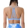 imageAUROLA Mercury Workout Sports Bras Women Athletic Removable Padded Backless Strapy Minimal Crop TopAiry Blue