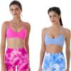 imageAUROLA Mercury Workout Sports Bras Women Athletic Removable Padded Backless Strapy Minimal Crop TopAiry Blue
