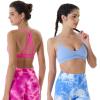 imageAUROLA Mercury Workout Sports Bras Women Athletic Removable Padded Backless Strapy Minimal Crop TopAiry Blue