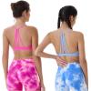 imageAUROLA Mercury Workout Sports Bras Women Athletic Removable Padded Backless Strapy Minimal Crop TopAiry Blue
